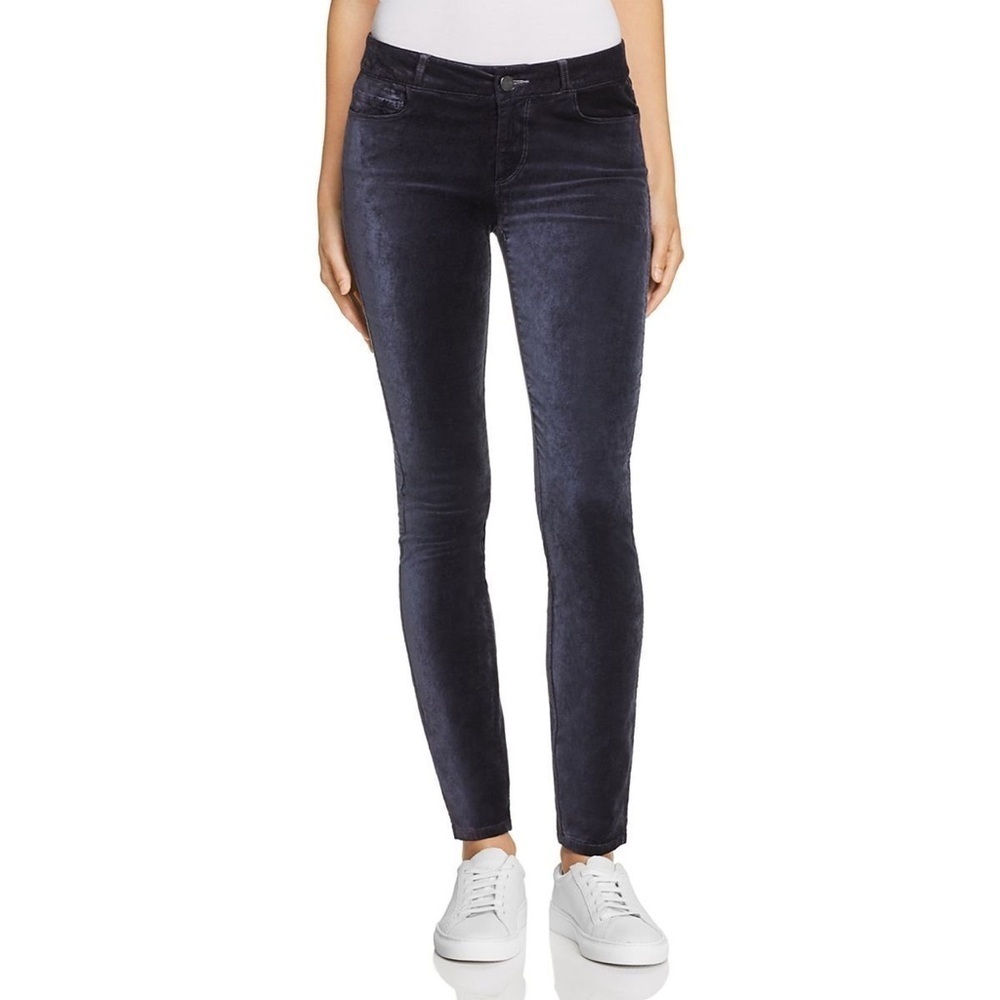 PAIGE Midnight Slate Velour Verdugo Ultra Slim, Skinny Jeans
